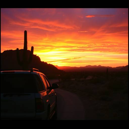 Still from the film 'Desert Dreams', showing a sunset over the Arizona desert.
